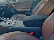 Auto Console Covers- Premium Center Console Armrest Cover Fits the Audi A6 2013-2018 Fleece Material