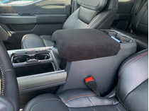 Buy Fleece Center Console Armrest Cover fits the Ford F-250 Super Duty 2023-2026 (5 passenger seating)