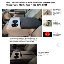 Buy Fleece Center Console Armrest Cover fits the Ford F-150 2015-2021 Fold down middle seat with a console box
