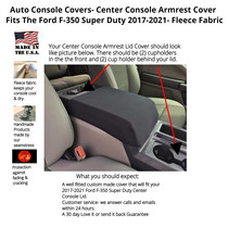 Buy Fleece Center Console Armrest Cover fits the Ford F-350 Super Duty 2017-2022