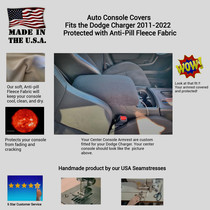 Buy Center Console Armrest Cover fits the Dodge Charger 2011- 2022- Fleece Material
