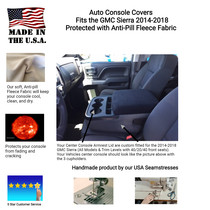 Buy Center Console Armrest Cover Fits the GMC Sierra's -All Models & Trims with 40/20/40 front seats 2014-2018 - Fleece Material​