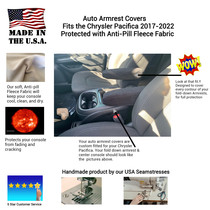 Buy Auto Armrest Covers -Fits the Chrysler Pacifica 2017-2022- Fleece material (Pair)