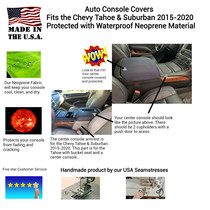 Buy Neoprene Center Console Armrest Cover Fits the Chevy Tahoe 2015-2020