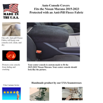 Buy Fleece Center Console Armrest Cover fits the Nissan Murano 2015-2023
