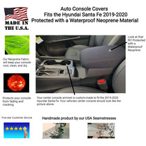 Buy Neoprene Center Console Armrest Cover fits the Hyundai Santa Fe 2019-2020