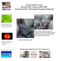 Buy Center Console Armrest Cover fits the GMC Canyon 2023-2025 Neoprene Material