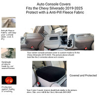 Buy Fleece Center Console Armrest Cover fits the Chevy Silverado 2019-2025 ( All Models & Trim Levels with True Center Console)