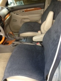 Fleece Slip-On Pancho Bucket Seat Cover (1)-Dark Gray